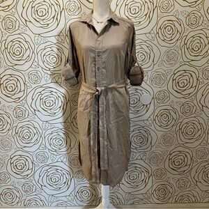 NWT Rowan Anna Shirt Dress in Stone Color